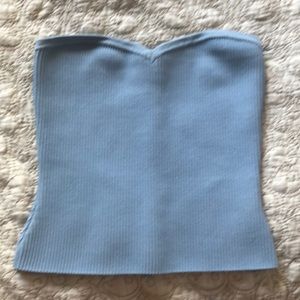 Aritzia Blue Crop Top